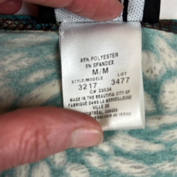 Libra Teal Gold Metallic  ¾ Sleeve Cowl Neck Top - Picture 4 of 10